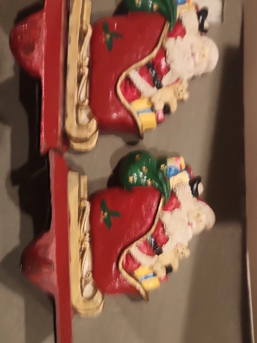 Vintage Cast Iron stocking holders
